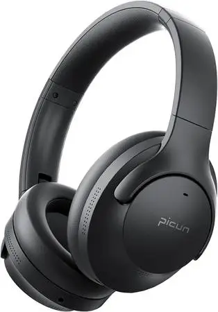 Picun ANC-05L ANC Over Ear Wireless Bluetooth 5.3 Headphones - Black