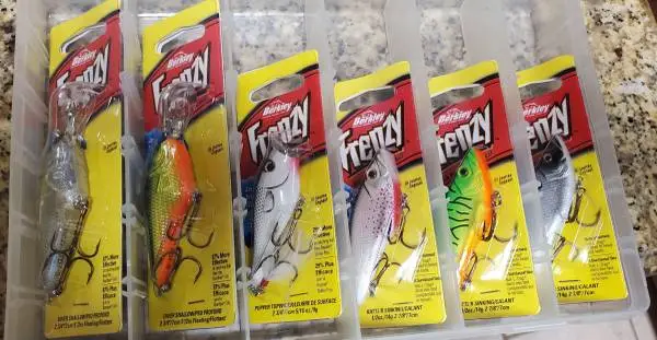 6 count Berkley Frenzy fishing lures