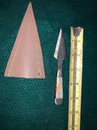 Damascus bone handled dagger “boot knife”