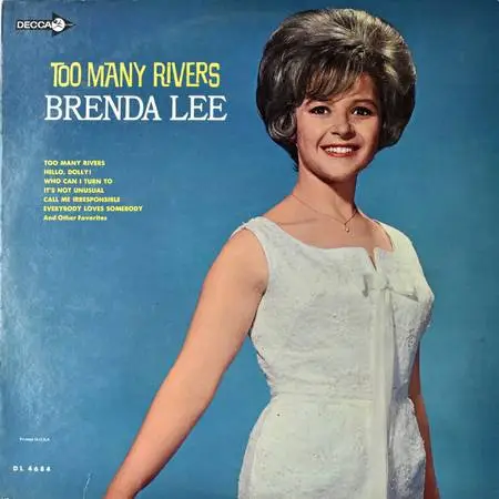 1965 Vinyl BRENDA LEE Too Many Rivers Vintage LP Decca Records