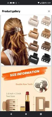 Depoka 8 pack hair clips 2 different types brand new!
