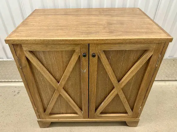 Pair Of Oly Studio Roberts Bedside Hardwood Tables 30”x20”x30”H 2 Doors