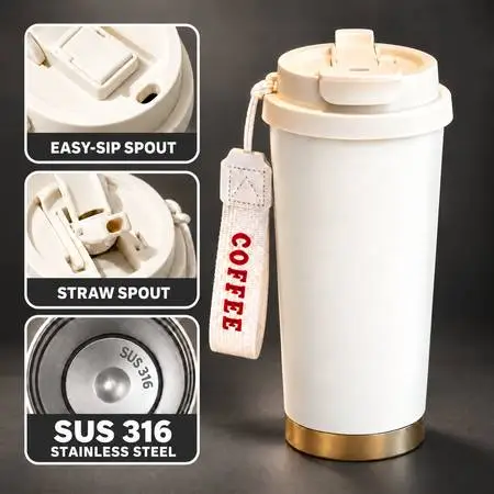 [NEW] SUS316 Stainless Steel Tumbler - 18oz (Bulk Packaging - No Box)
