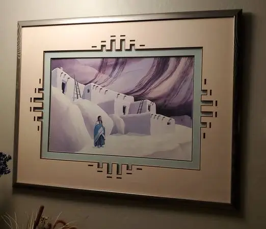 Deborah Hiatt one of a kind Southwestern Native American pueblo print