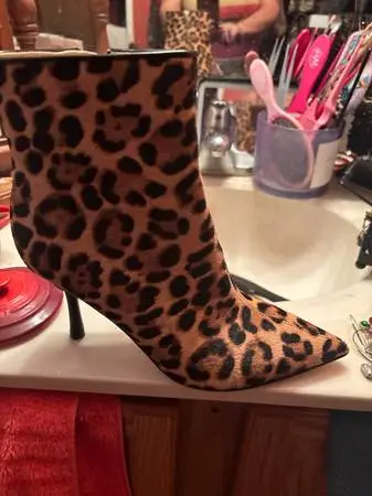 Leopard booties  Nine West
