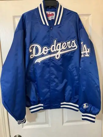 Vintage Starter LA Dodgers MLB Diamond Collection Satin Bomber Jacket