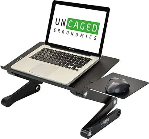 WorkEZ BEST Laptop Adjustable Lap Desk & Cooling Stand with Mouse Pad