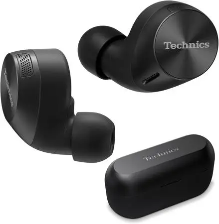 Technics HiFi True Wireless Multipoint Bluetooth Earbuds, Black, NEW