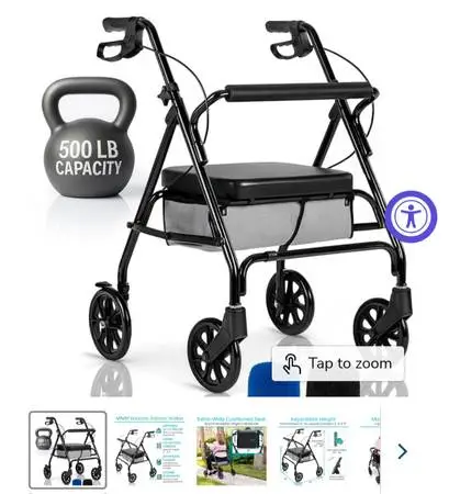 Brand New! heavy duty Maximum stability folding walker !