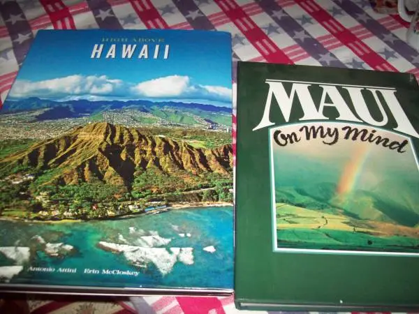 2 Books-High Above Hawaii-Maui On My Mind-Big-Like New-Hard Covers2=