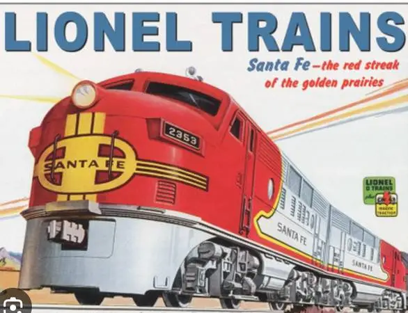 🚂 1950s LIONEL SANTA FE Diesel Electric TRAIN SET O Gage 🚂