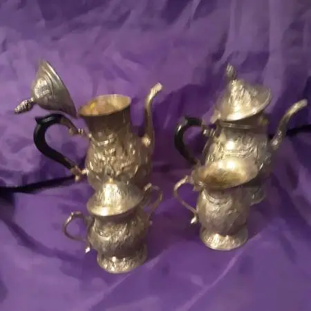 5-Piece Brass Vintage Tea Set