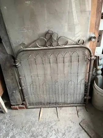 Vintage Braided Wire Metal Garden Gate