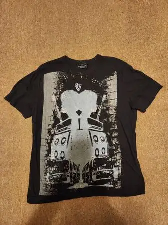Calvin Klein Jeans Vintage Y2K Graphic T-Shirt Black XL Industrial