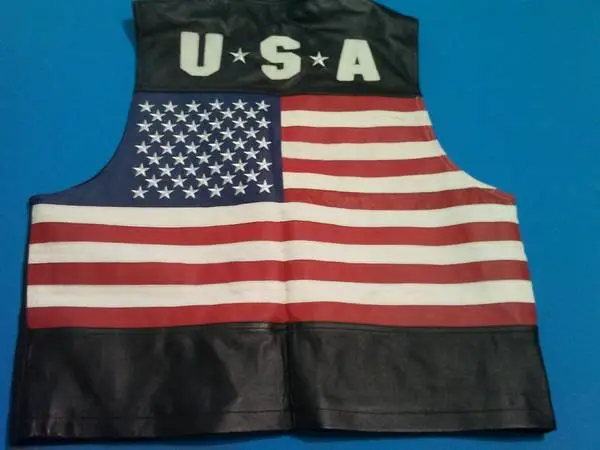 Mens Leather Vest Size XL