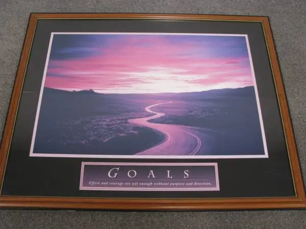 MOTIVATIONAL ART Framed Picture - GOALS (24x 30)