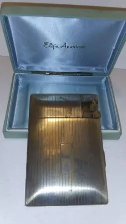 Antique Elgin American Cigarette case with built in lighter