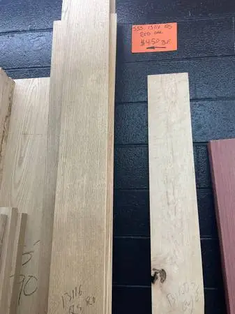 QS WIDE RED OAK LUMBER (10-14 INCHES WIDE) $6.50 BF
