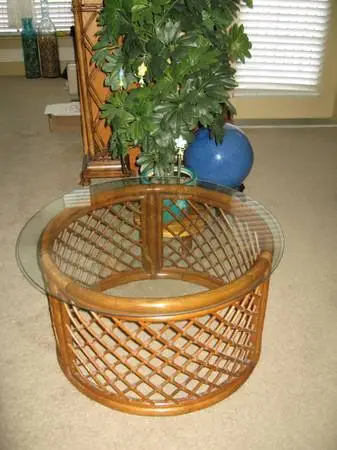 Bamboo Rattan Coffee Table