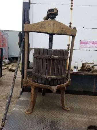 Vintage wine press