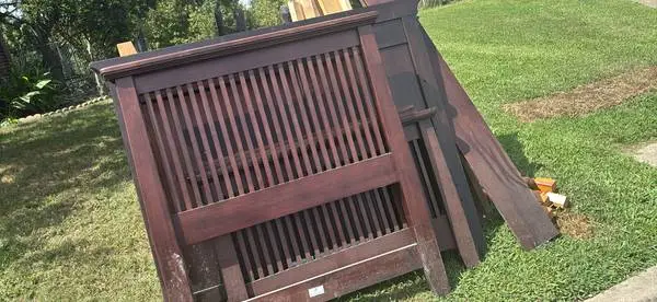 FREE wooden table, full size bed, twin bed