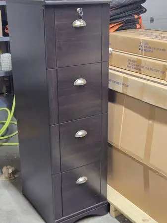Wood filing cabinet tall