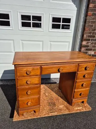Solid wood desk