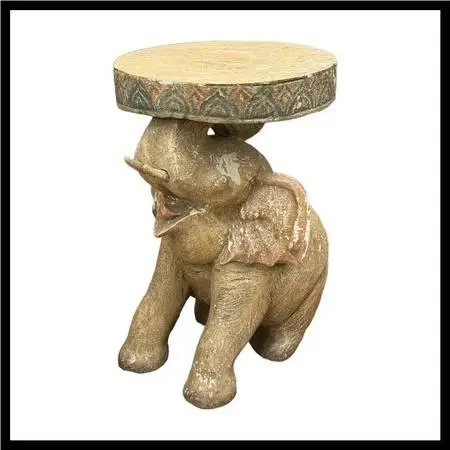 Elephant Pedestal Side Table