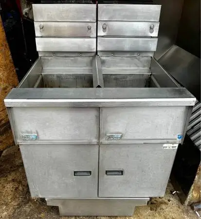 Pitco double deep fryer with filtration commercial restaurant bar kitc