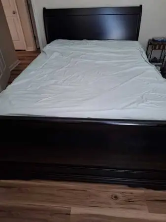 Full size Black Sleigh Bed Frame