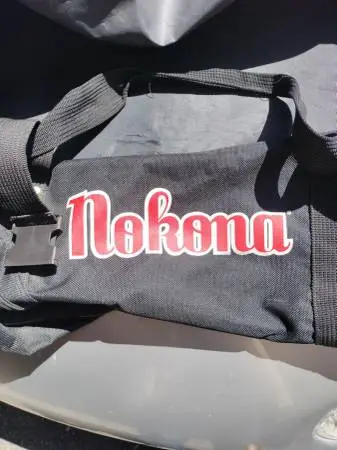 Large Nokona baseball duffle bag on wheels