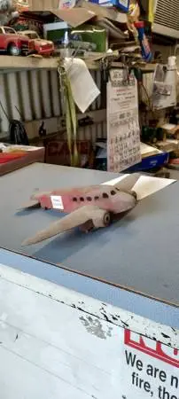 Vintage iron toy airplane