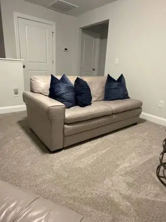 Havertys Gray Leather L-Shape Sectional Premium Quality