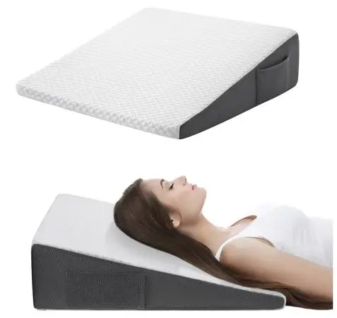 BED WEDGE PILLOW:SLEEPING/BACK SUPPORT/LEG ELEVATION/NECK PAIN/SNORING