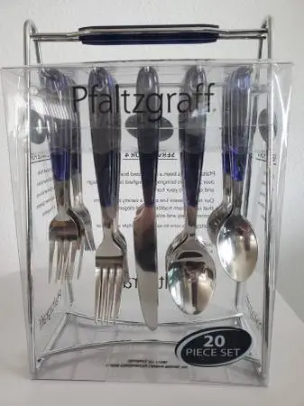 Pfaltzgraff 20 Piece Silverware Set with Holder