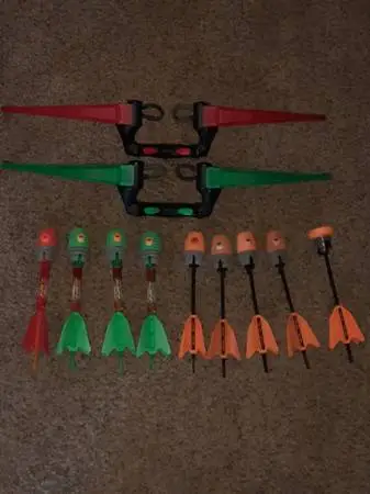 Nerf bows with nerf arrows