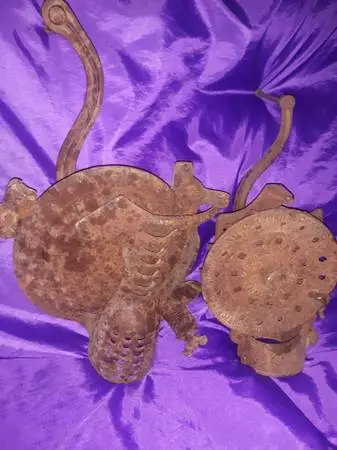 2) Antique Cast Iron Corn Shellers