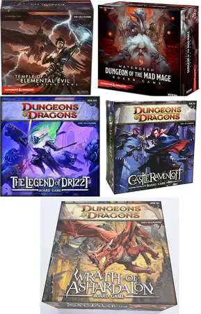 6 Dungeons & Dragons Board Games Lot