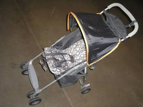 Lightweight Cosco folding baby stroller