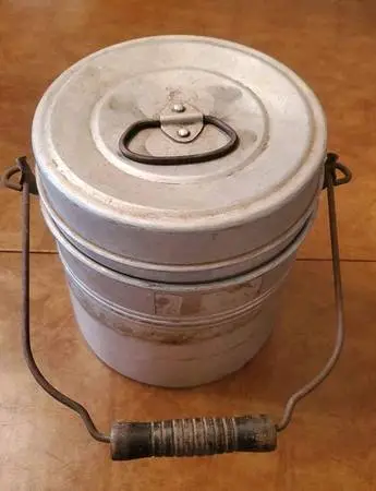 MINERS LUNCH BUCKET PAIL - 3 PC SET