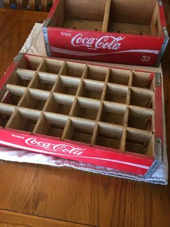 Vintage wood coke crates