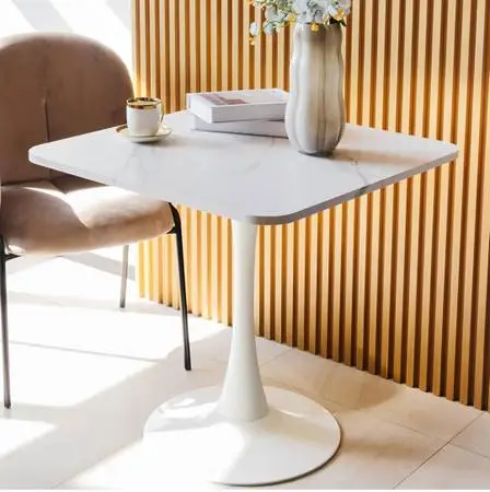 Square faux marble dining table 30 inches