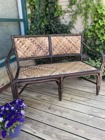Vintage Curvy Bentwood Bench/Dining Bench/Garden Bench-One-of-a-Kind!