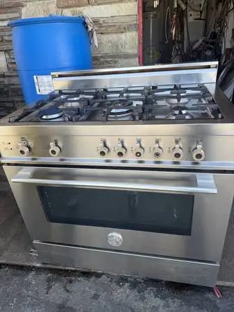36 Bertazzony  slide in gas range stainless steel