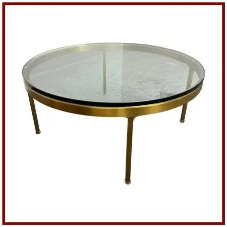 Nicos Zographos Brass Coffee Table, Circa 1970s