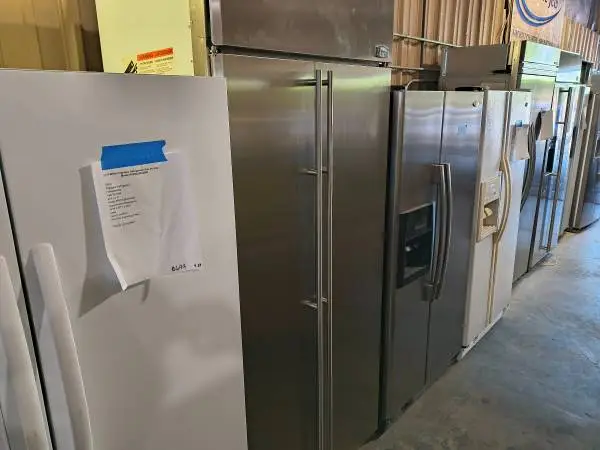 SS GE Monogram Refrigerator 20.2 Cu Ft Model # ZISS360NXASS Used