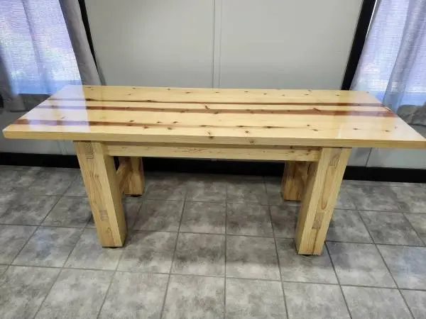 Craftsman built farmhouse style table