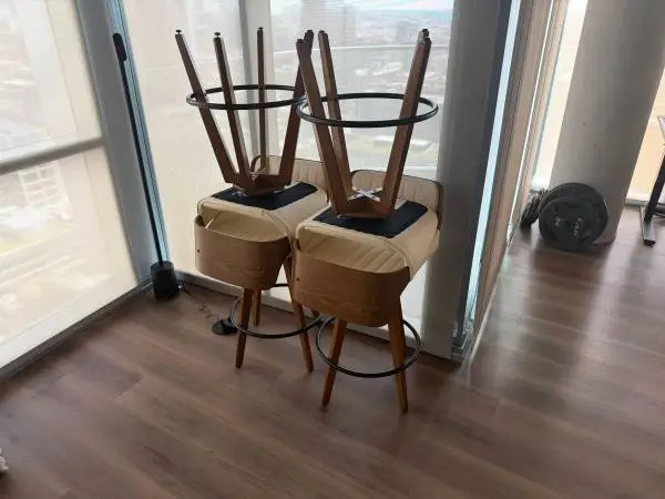 ELEGANT SWIVEL CHAIRS (counter stools - 26 - set of 4)