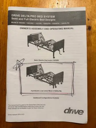 Hospital Bed - Drive Full Electric Home Care Bed with Premium Mattress
