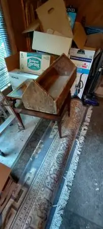 Antique Carpenters wooden toolbox